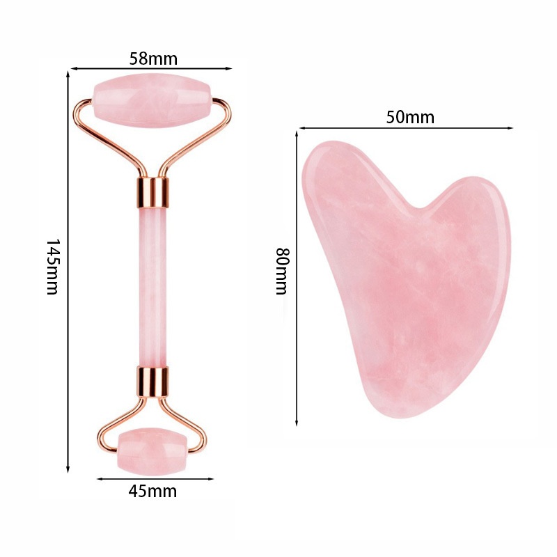 Kit Massaggiatore Viso con Rul - Gua Sha Tool Rose Quartz recensione e prezzo