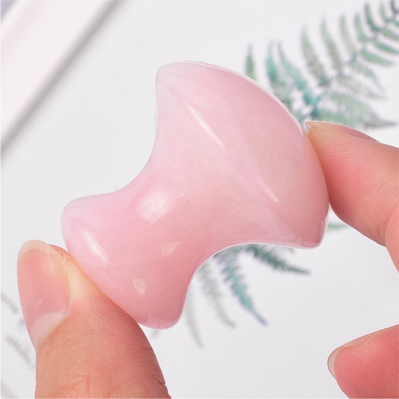 1pc Forma di Fungo Guasha Mass - Gua Sha Tool Rose Quartz recensione e prezzo